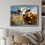 Cow Meadow Serenity - Cow Large Canvas Wall Art