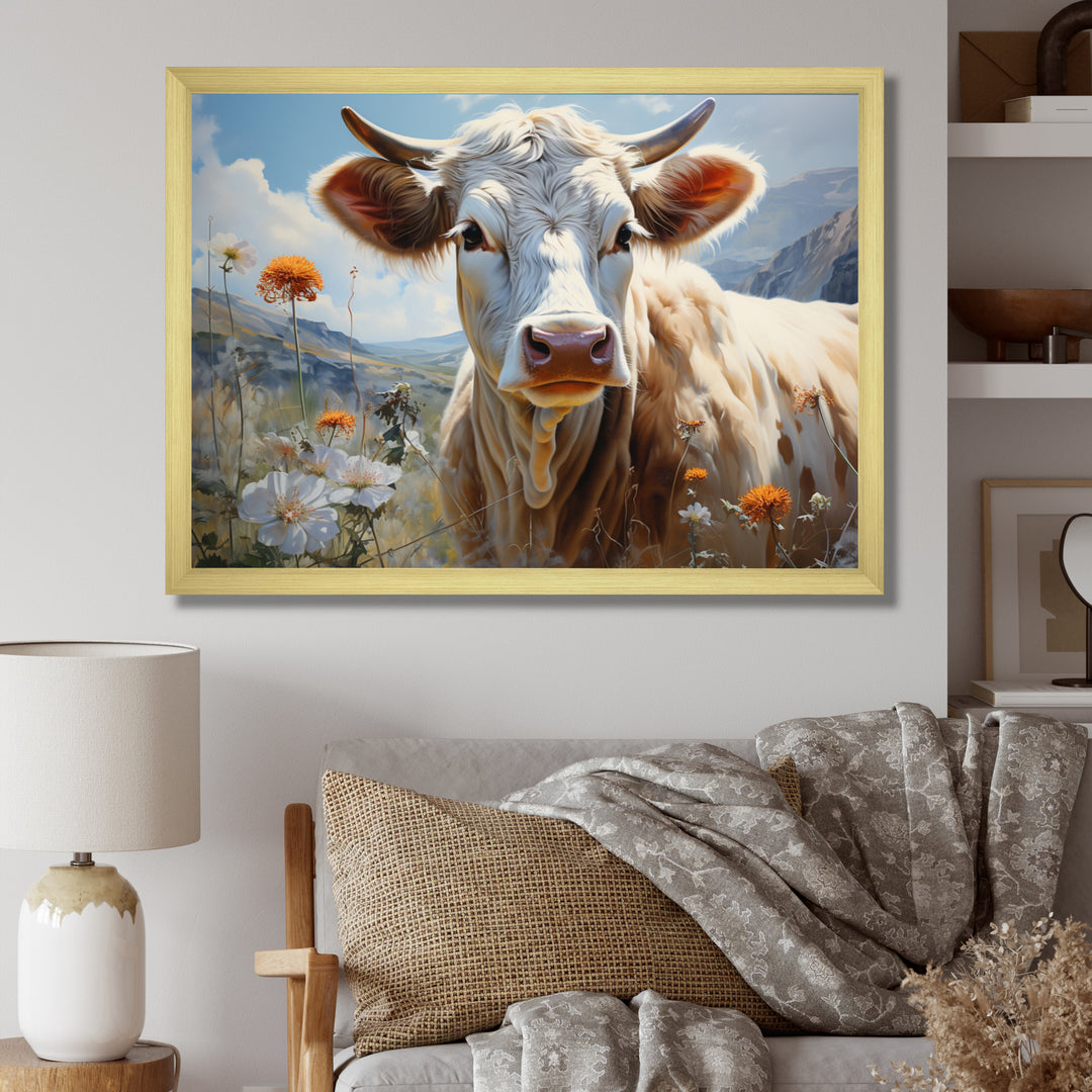 Cow Pastoral Beauty - Cow Canvas Wall Art