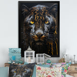 Ebony Panther Drips - Panther Canvas Wall Art