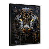 Ebony Panther Drips - Panther Canvas Wall Art