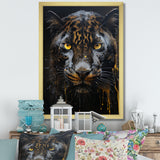 Ebony Panther Drips - Panther Canvas Wall Art