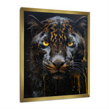 Ebony Panther Drips - Panther Canvas Wall Art