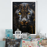 Ebony Panther Drips - Panther Canvas Wall Art
