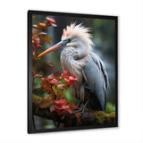 Grey Coral Animal Heron - Heron Home Decor Art