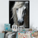 White Horse Serenity - Horse Canvas Wall Art
