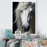 White Horse Serenity - Horse Canvas Wall Art