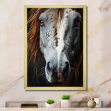 Grey Brown Horse Serenity - Horse Canvas Wall Art