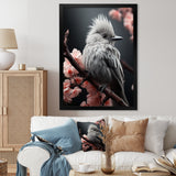 Grey Pink Animal Bird - Bird Floral Wall Decor