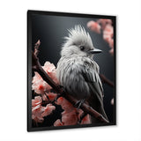 Grey Pink Animal Bird - Bird Floral Wall Decor