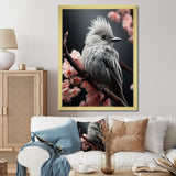 Grey Pink Animal Bird - Bird Floral Wall Decor