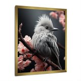 Grey Pink Animal Bird - Bird Floral Wall Decor