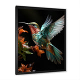 Teal Orange Animal Hummingbird - Hummingbird Wall Decor