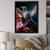 Teal Pink Animal Hummingbird - Hummingbird Wall Art Prints