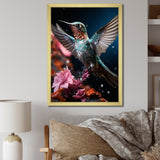 Teal Pink Animal Hummingbird - Hummingbird Wall Art Prints