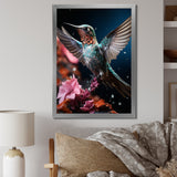 Teal Pink Animal Hummingbird - Hummingbird Wall Art Prints