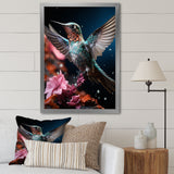 Teal Pink Animal Hummingbird - Hummingbird Wall Art Prints