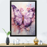 Purple Pink Animal Lavender Butterfly - Butterfly Home Decor Art