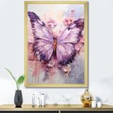 Purple Pink Animal Lavender Butterfly - Butterfly Home Decor Art