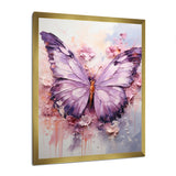Purple Pink Animal Lavender Butterfly - Butterfly Home Decor Art