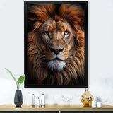 Animal Lion Portrait II - Animals Canvas Wall Art