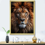 Animal Lion Portrait II - Animals Canvas Wall Art