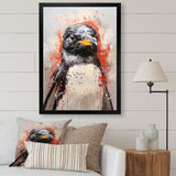 Cream Penguin Drips Portrait - Cream Penguin Wall Art