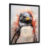 Cream Penguin Drips Portrait - Cream Penguin Wall Art
