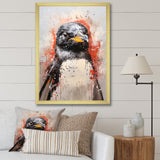 Cream Penguin Drips Portrait - Cream Penguin Wall Art