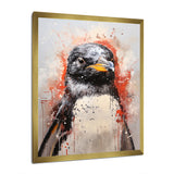Cream Penguin Drips Portrait - Cream Penguin Wall Art