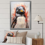 Cream Penguin Drips Portrait - Cream Penguin Wall Art