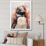 Cream Penguin Drips Portrait - Cream Penguin Wall Art