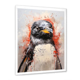 Cream Penguin Drips Portrait - Cream Penguin Wall Art
