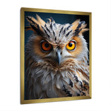 White Yellow Animal Owl - Owl Bedroom Wall Art