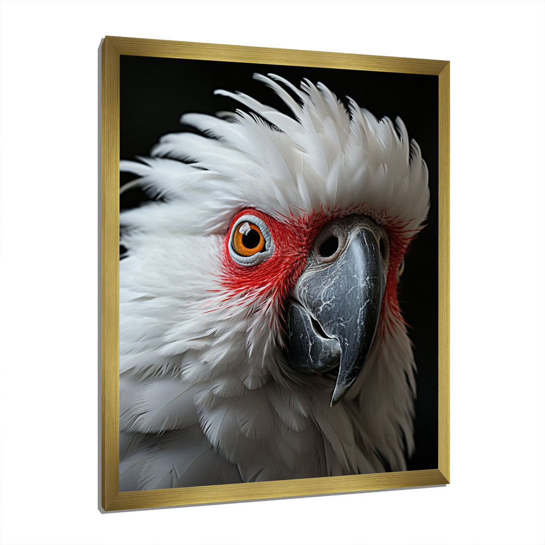 White Coral Animal Parrot - Parrot Canvas Wall Art