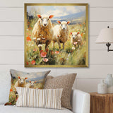 Flock Of Fluffy Sheep II - Animals Canvas Wall Art