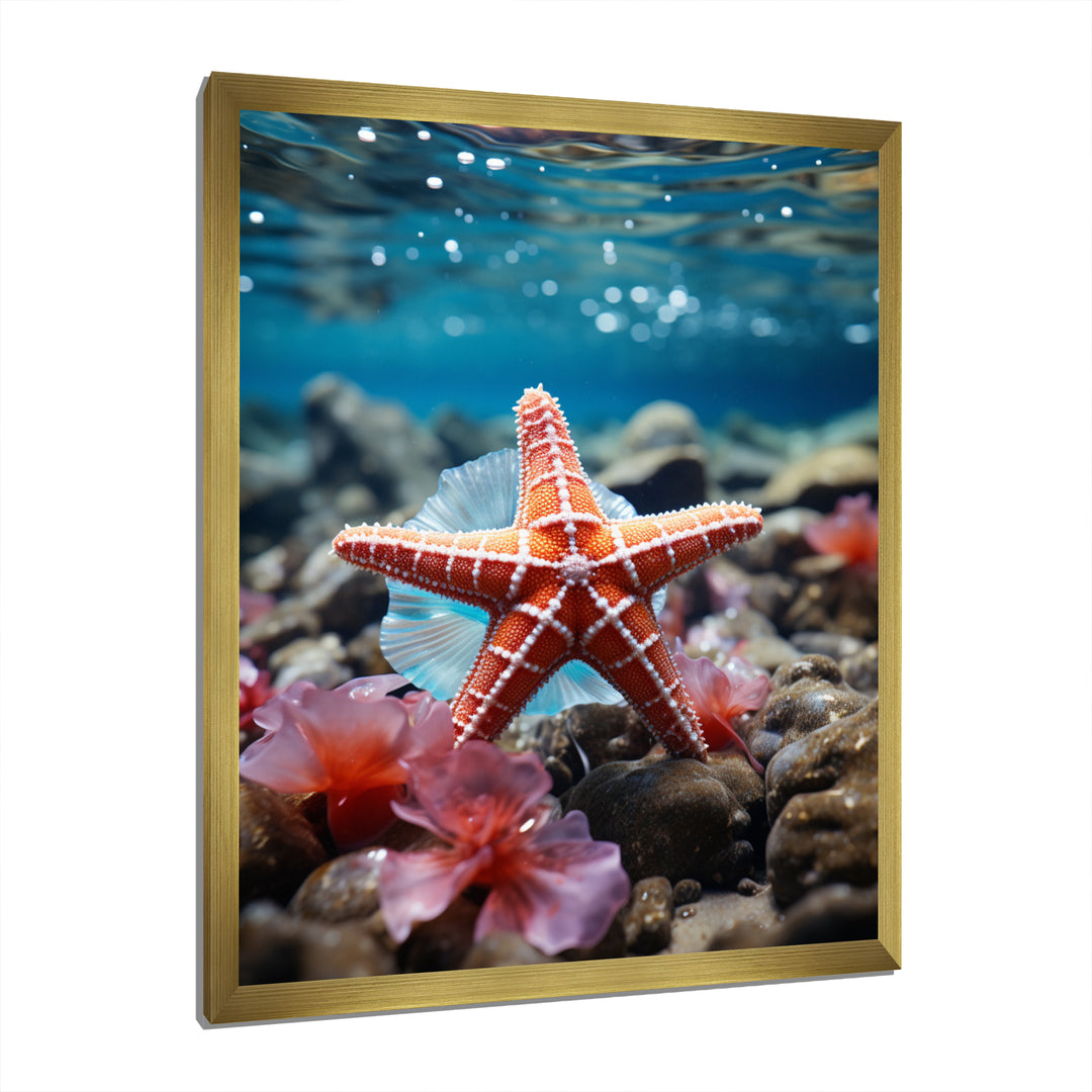 Coral Teal Starfish - Starfish Wall Decor