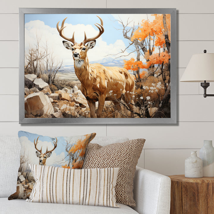 Graceful Antelope Pastoral - Antelope Canvas Wall Art