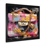 Fashion Bag Couture Pink Gold - Fashion Canvas Wall Art