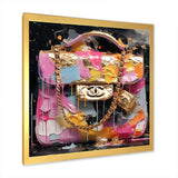 Fashion Bag Couture Pink Gold - Fashion Canvas Wall Art