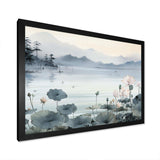 Asian Art Ink Lake I - People Canvas Wall Art