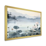 Asian Art Ink Lake I - People Canvas Wall Art