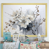 Asian Art Orchids Flowers I - People Canvas Wall Art