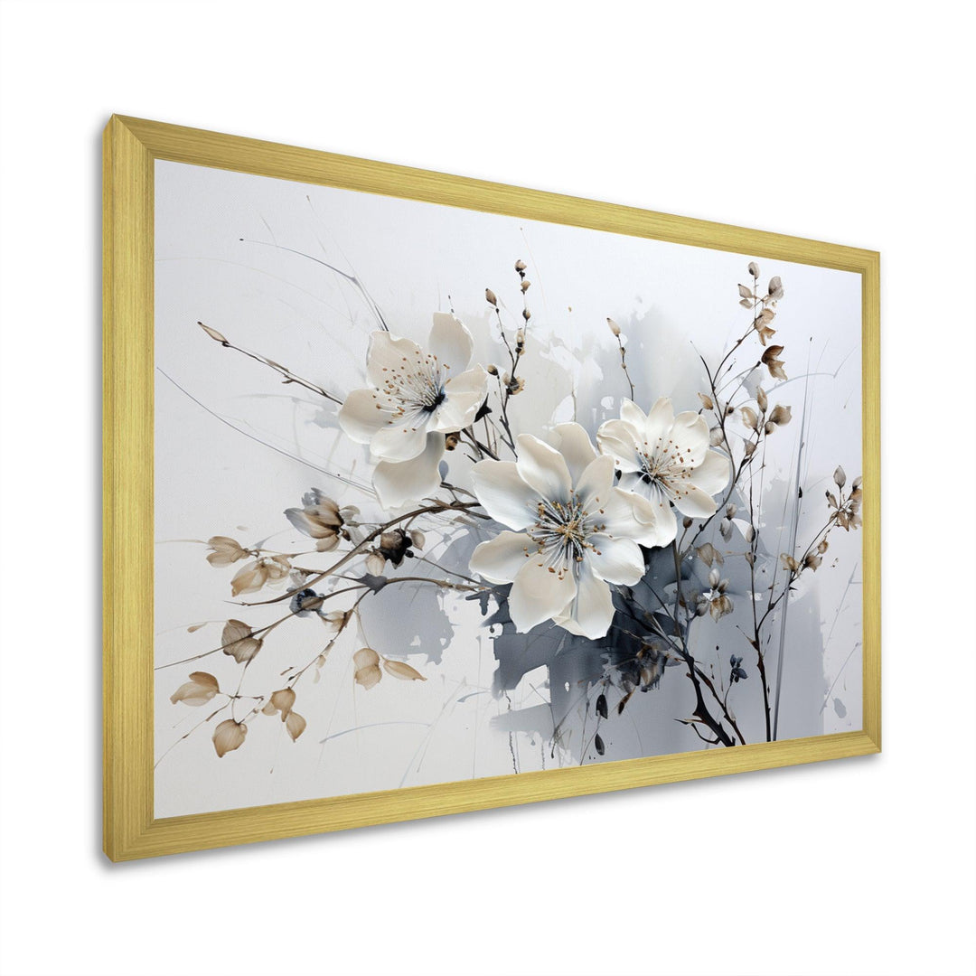 Asian Art Orchids Flowers I - People Canvas Wall Art
