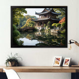 Asian Art Serene Pagoda I - People Canvas Wall Art