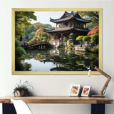 Asian Art Serene Pagoda I - People Canvas Wall Art