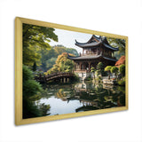 Asian Art Serene Pagoda I - People Canvas Wall Art