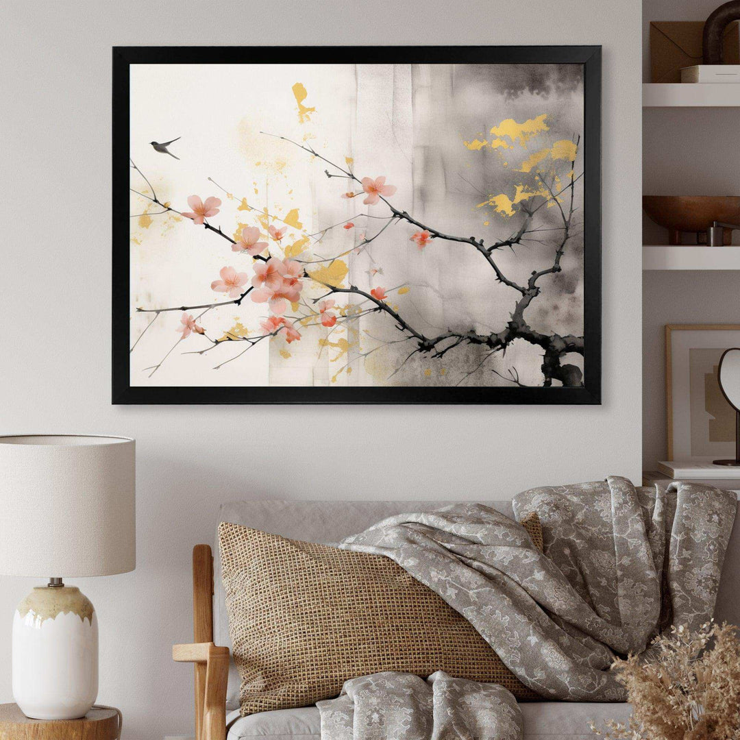 Asian Art Sumi Blossom I - People Canvas Wall Art