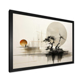 Asian Art Sumie Zen I - People Canvas Wall Art