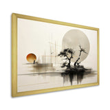 Asian Art Sumie Zen I - People Canvas Wall Art