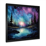 Aurora Borealis Dancing Lights VIII - Landscapes Canvas Wall Art